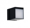 Nowoczesny czarny kinkiet elewacyjny LED o geometrycznej formie regulowany IP54 Azzardo CUBIC AZ6688 18W 4000K